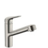 Dřezová baterie Hansgrohe Focus s vytahovací sprškou vzhled nerezu 71829800