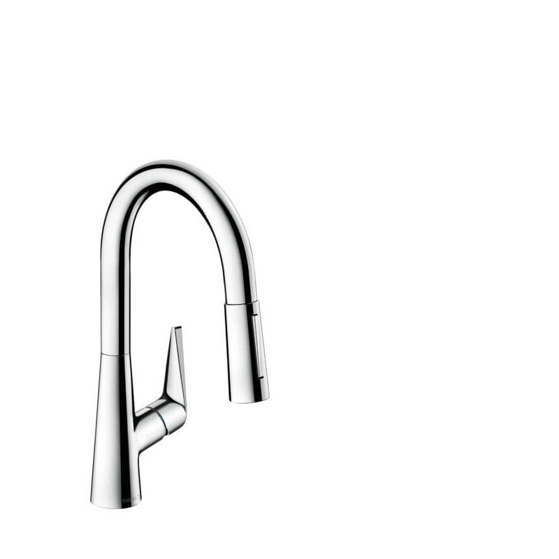 Dřezová baterie Hansgrohe Talis s vytahovací sprškou, 2 proudy chrom 73850000
