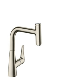 Dřezová baterie Hansgrohe Talis s vytahovací sprškou vzhled nerezu 73852800