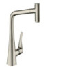 Dřezová baterie Hansgrohe Metris s vytahovací sprškou vzhled nerezu 73803800