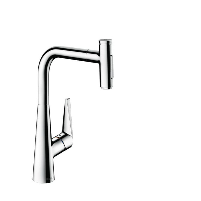Dřezová baterie Hansgrohe Talis s vytahovací sprškou, 2 proudy chrom 73867000