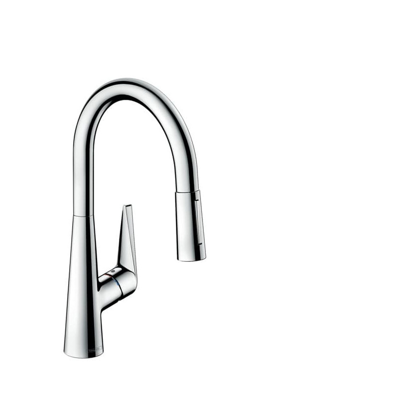 Dřezová baterie Hansgrohe Talis s vytahovací sprškou, 2 proudy chrom 73876000