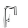 Dřezová baterie Hansgrohe Metris s vytahovací sprškou, 2 proudy chrom 73823000