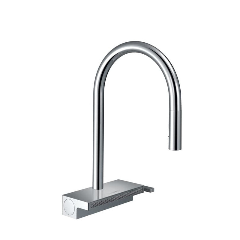 Dřezová baterie Hansgrohe Aquno s vytahovací sprškou, 3 proudy chrom 73831000