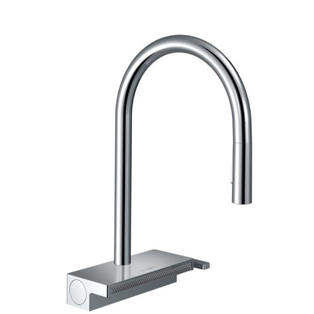 Dřezová baterie Hansgrohe Aquno s vytahovací sprškou, 3 proudy chrom 73831000