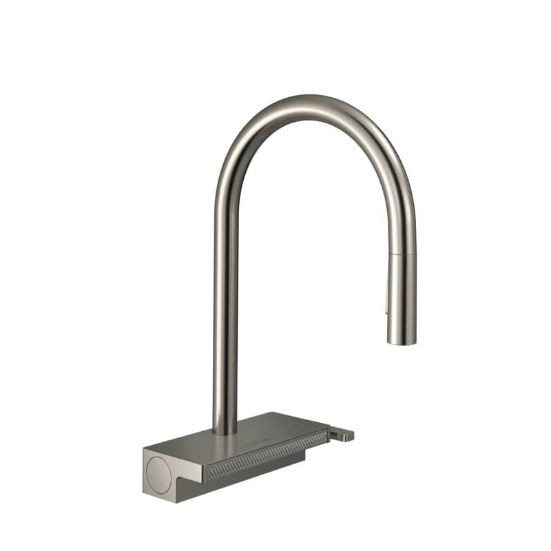 Dřezová baterie Hansgrohe Aquno s vytahovací sprškou, 3 proudy vzhled nerezu 73831800