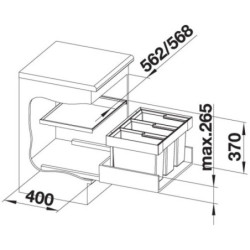 Odpadkový koš Blanco FLEXON II 60/3 3x15 L 521472