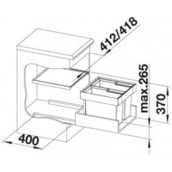 Odpadkový koš, sorter vestavný Blanco  521468