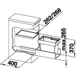 Odpadkový koš, sorter vestavný Blanco mat 521542
