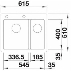 Dřez Blanco PLEON 6 bílá 521693