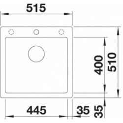 Dřez Blanco PLEON 5 tartufo 521675