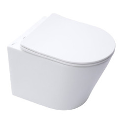 Wc závěsné SAT Infinitio včetně prkénka softclose, bílá matná, zadní odpad SATINF010RREXPWM