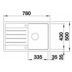 Dřez Blanco Legra 45 S kávová 522206