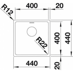 Dřez Blanco Andano hedvábný lesk 522957