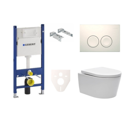 Cenově zvýhodněný závěsný WC set Geberit do lehkých stěn / předstěnová montáž+ WC SAT Brevis SIKOGES7W1S