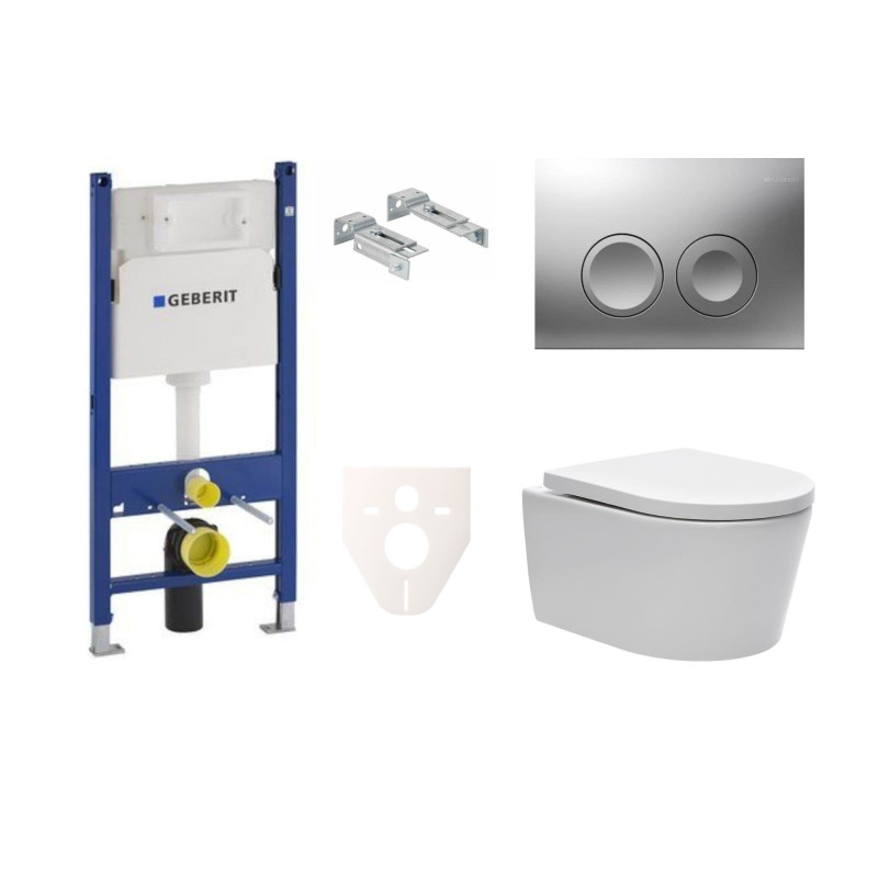 Cenově zvýhodněný závěsný WC set Geberit do lehkých stěn / předstěnová montáž+ WC SAT Brevis SIKOGES7W3S