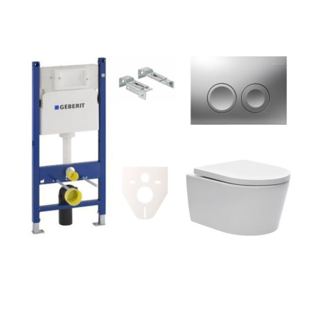 Cenově zvýhodněný závěsný WC set Geberit do lehkých stěn / předstěnová montáž+ WC SAT Brevis SIKOGES7W3S