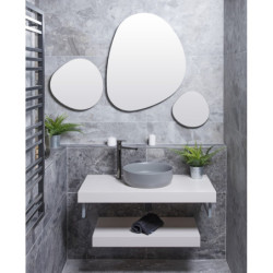 Zrcadlo asymetrické Naturel 45x44,5 cm, typ B,  ZAS4545