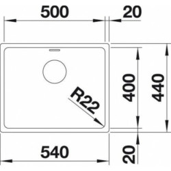 Dřez Blanco Andano hedvábný lesk 522967