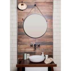 Zrcadlo Naturel 40cm černá ZLAN40C