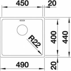 Dřez Blanco Andano hedvábný lesk 522963