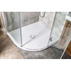 Sprchová vanička čtvrtkruhová Polysan FLEXIA 120x80 cm litý mramor 91291