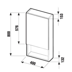 Zrcadlová skříňka Jika Lyra Plus 80x40 cm lamino H4532210383041