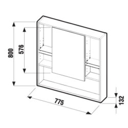 Zrcadlová skříňka Jika Lyra Plus 80x77,5 cm lamino H4532510383041