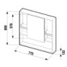 Zrcadlová skříňka Jika Lyra Plus 80x77,5 cm lamino H4532510383041