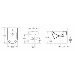 Bidet Villeroy & Boch Subway 2.0 závěsný, vnitřní přívod 54000001