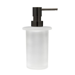 Dávkovač mýdla SAT Simply R PVD PVD gun metal/mléčné sklo SATDSIMRDAVGM