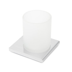 Držák skleniček SAT Evolution R včetně skleničky chrom/mléčné sklo SATDEVOR27