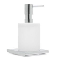 Dávkovač mýdla SAT Evolution R chrom/mléčné sklo SATDEVOR99