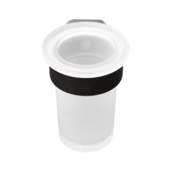 Držák skleniček SAT Simply R PVD PVD gun metal/mléčné sklo SATDSIMR27GM