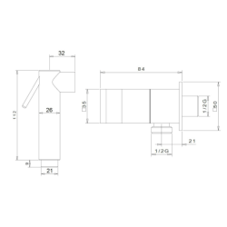 Bidetová sprška Sapho s držákem sprchy a sprchovou hadicí chrom SG108