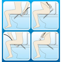 Bidetová sprška Sapho s držákem sprchy a sprchovou hadicí chrom SG108