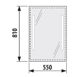 Zrcadlo s LED osvětlením Jika Clear 55x81 cm H4557151731441