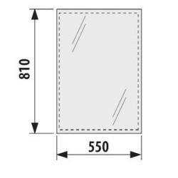 Zrcadlo s fazetou Jika Clear 55x81 cm H4557111731441