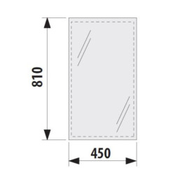 Zrcadlo s fazetou Jika Clear 45x81 cm H4557011731441