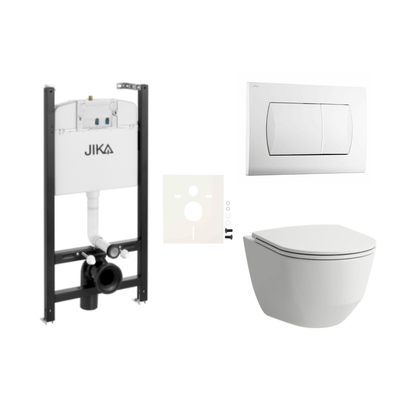 Cenově zvýhodněný závěsný WC set Jika do lehkých stěn / předstěnová montáž+ WC Laufen  SIKOJSL1
