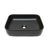 Umyvadlo na desku SAT Infinitio 50x39 cm černá mat bez přepadu SATINF5039BKM