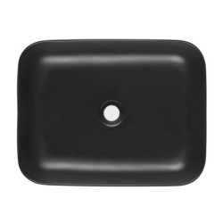 Umyvadlo na desku SAT Infinitio 50x39 cm černá mat bez přepadu SATINF5039BKM