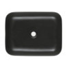 Umyvadlo na desku SAT Infinitio 50x39 cm černá mat bez přepadu SATINF5039BKM