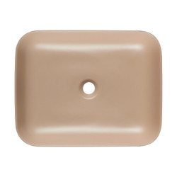 Umyvadlo na desku SAT Infinitio 50x39 cm hnědá mat bez přepadu SATINF5039LBRM
