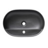 Umyvadlo na desku SAT Infinitio 60x40 cm černá mat bez přepadu SATINF6040BKM