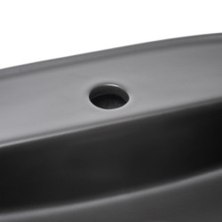 Umyvadlo na desku SAT Infinitio 60x40 cm černá mat bez přepadu SATINF6040BKM
