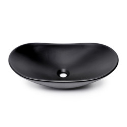 Umyvadlo na desku SAT Infinitio 61,5x36 cm černá mat bez přepadu SATINF61536BKM