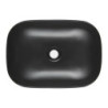 Umyvadlo na desku SAT Infinitio 45,5x32,5 cm černá mat bez přepadu SATINF4532BKM