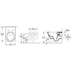 Wc závěsné Villeroy & Boch Subway 2.0 5614R0R3