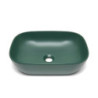 Umyvadlo na desku SAT Infinitio 45,5x32,5 cm tmavě zelená mat bez přepadu SATINF4532DGEM